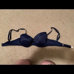 Pink navy lightly lined bra
